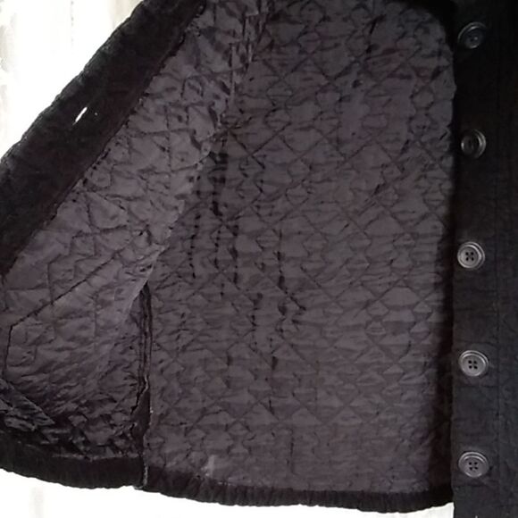 Habitat Clothes To Live In Women Jacket Vest Black Size SM 100% Cotton Courduroy - Picture 6 of 16